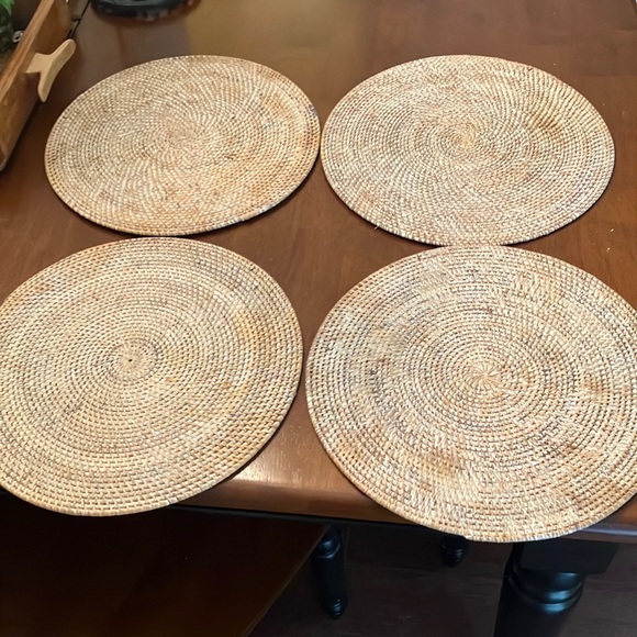 Pottery Barn Other - Pottery Barn Round Rattan Placemats